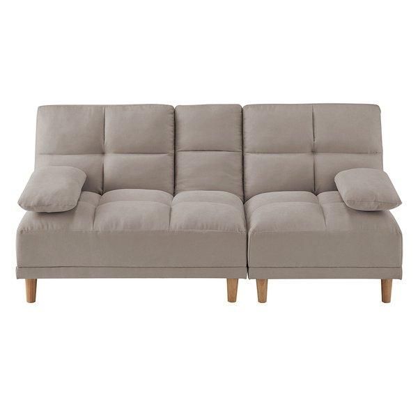 テーブル付ソファベッド ライトグレー