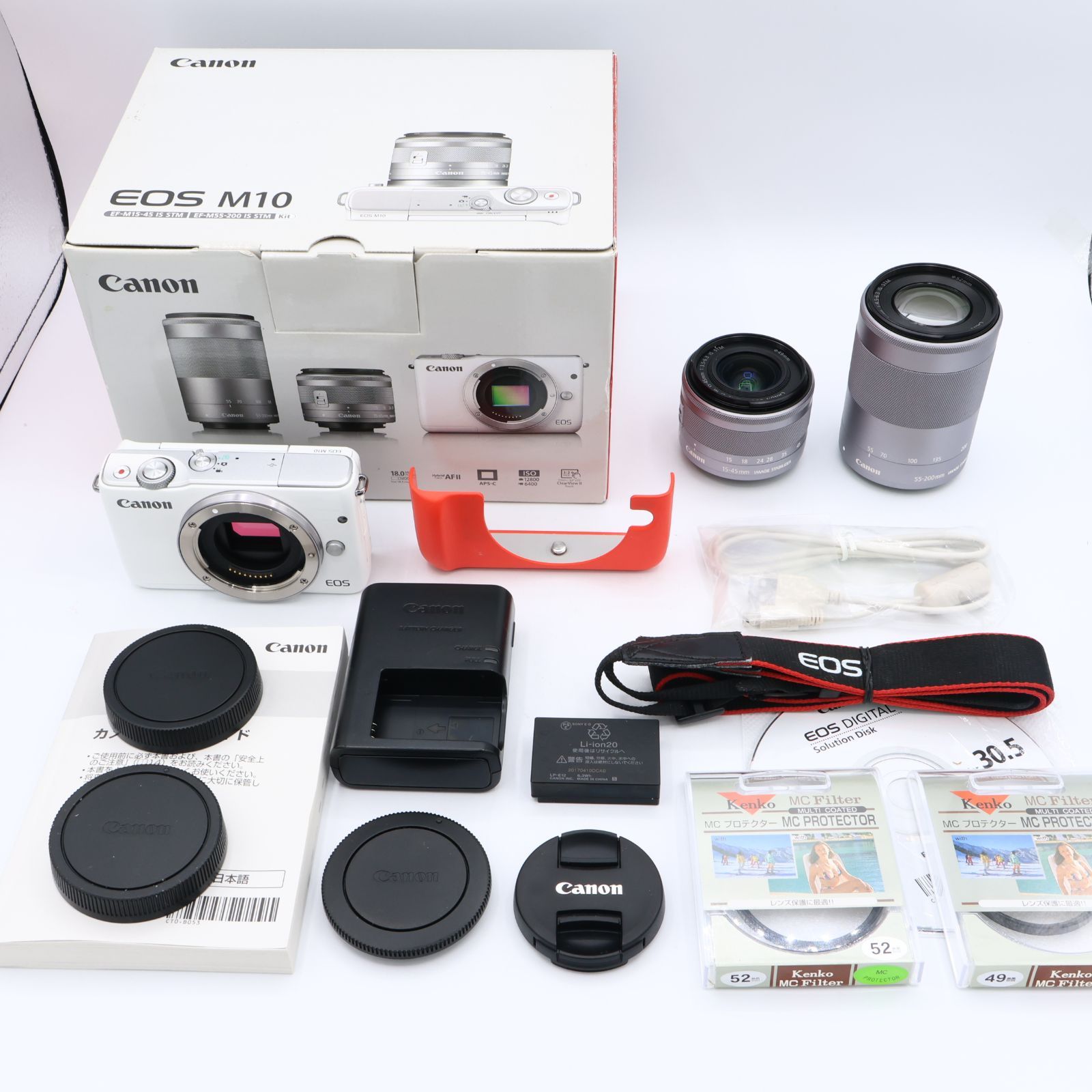 Canon キヤノン EOS M10 ダブルズームキット(ホワイト) EF-M15-45mm EF
