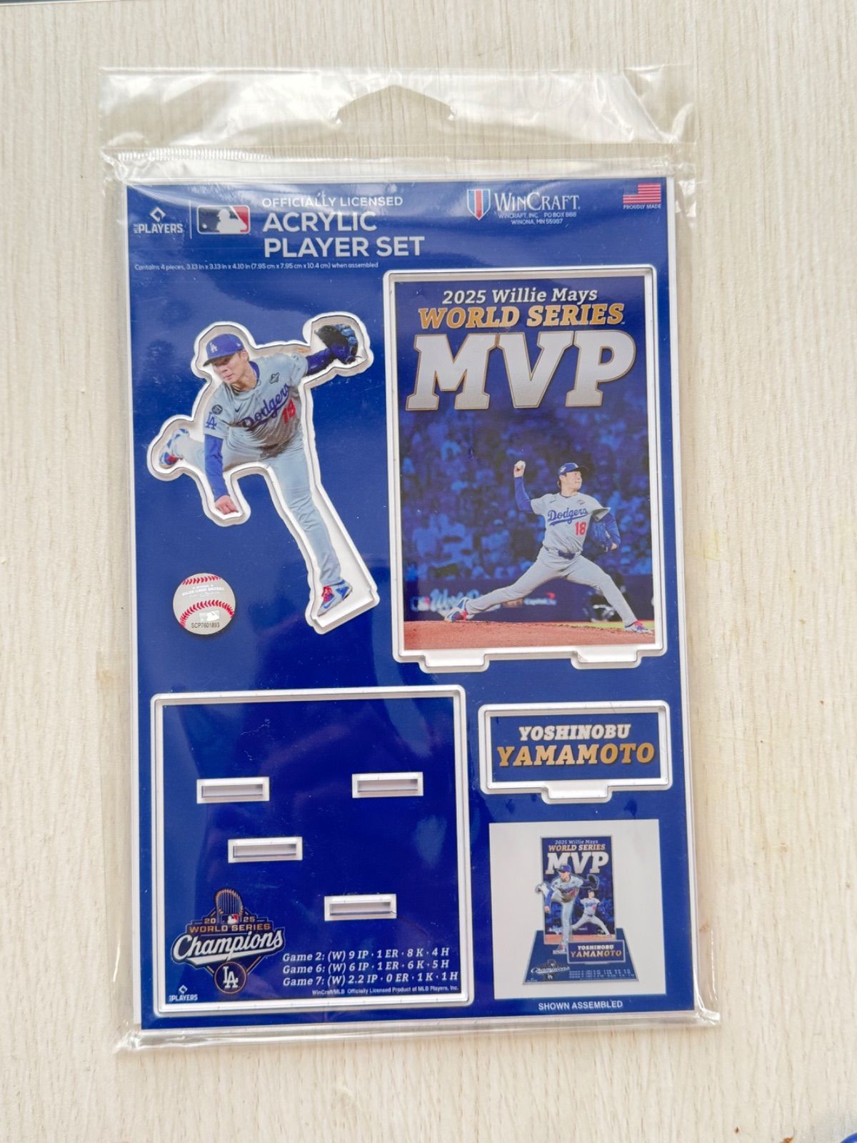 山本由伸 アクリルスタンド 2025 ワールドシリーズ MVP ロサンゼルス