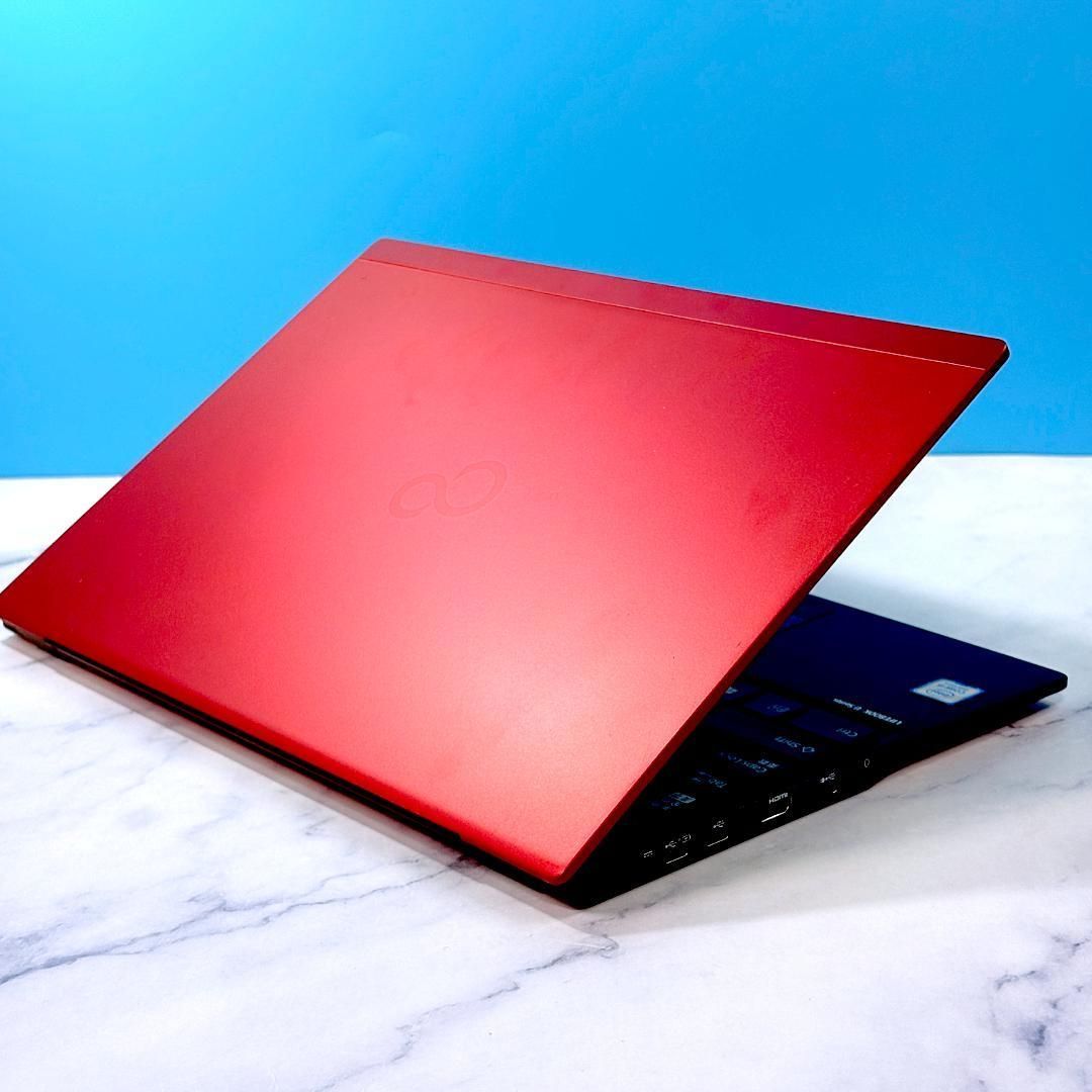 超薄型軽量☆corei5 第8世代高年式☆指紋認証☆希少レッド・ノート