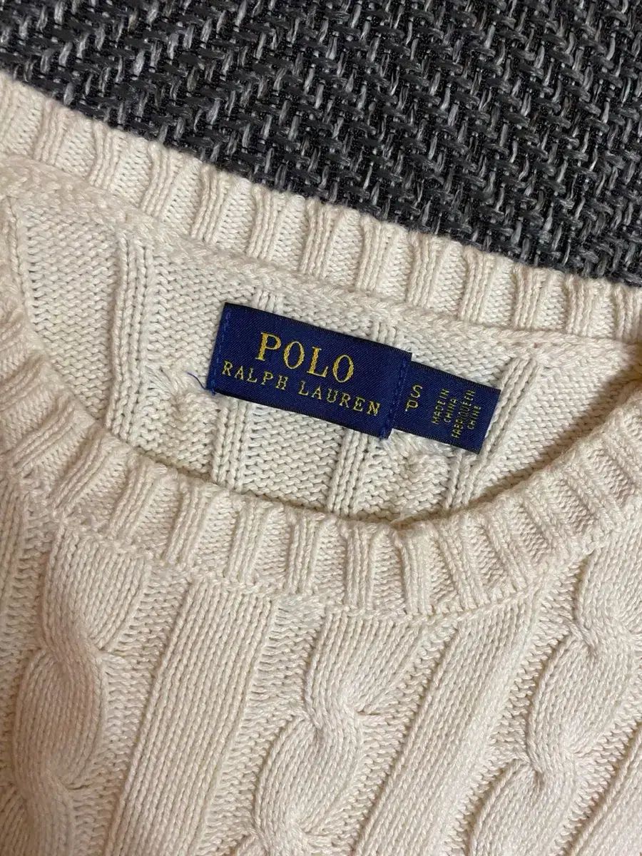 ポロラルフローレン ケーブルニット アイボリー S - メルカリ