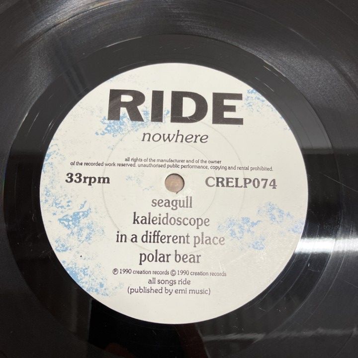 ▲01)【1点限り!】Ride/Nowhere/ライド/ノーホエア/LPレコード/UK盤/英盤/CRELP074/エンボスジャケ/インナースリーブ付き/A △01)【1点限り!】Ride/Nowhere/ライド/ノーホエア/LPレコード/UK盤/英