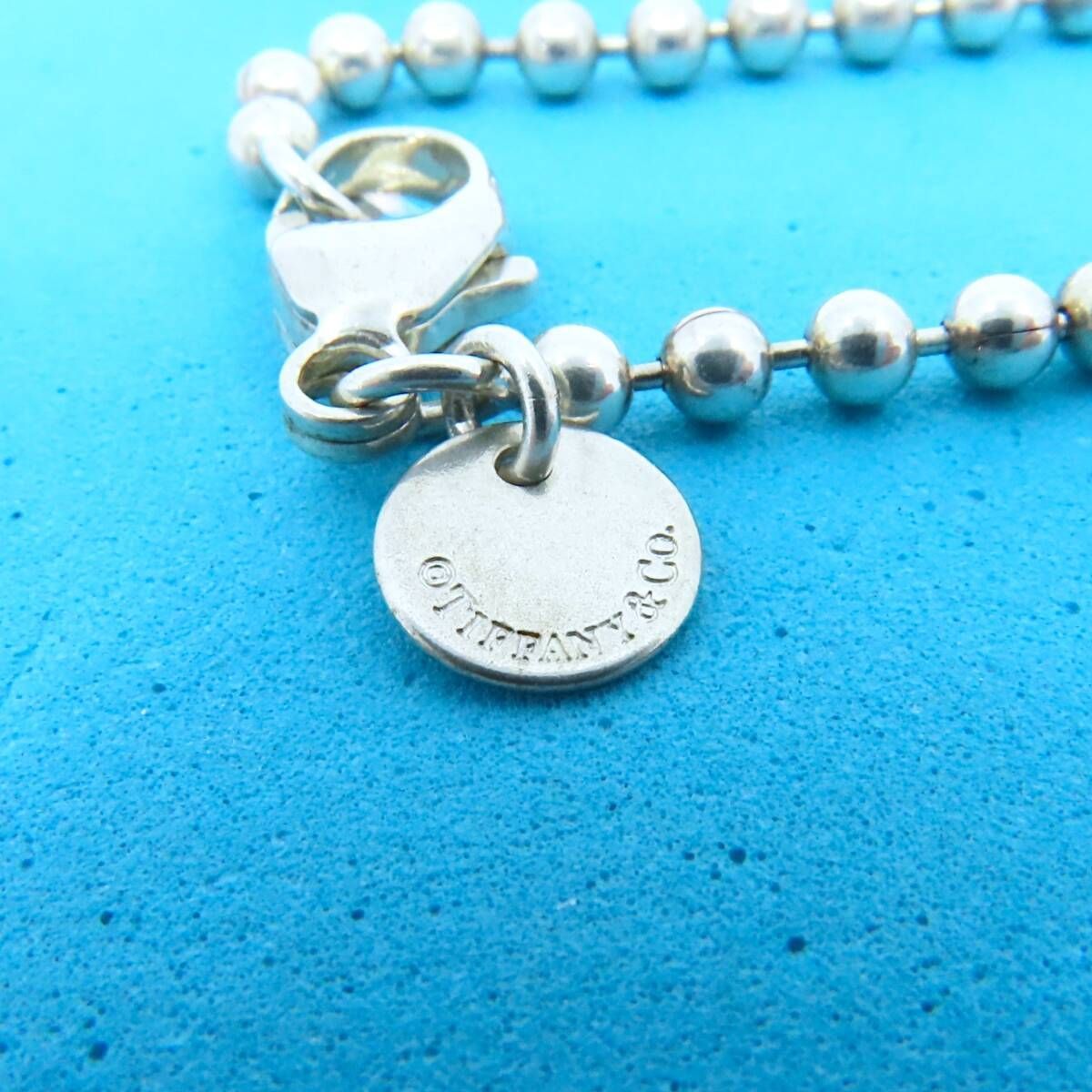 美品 Tiffany&Co. ティファニー ロング ボール チェーン シルバー
