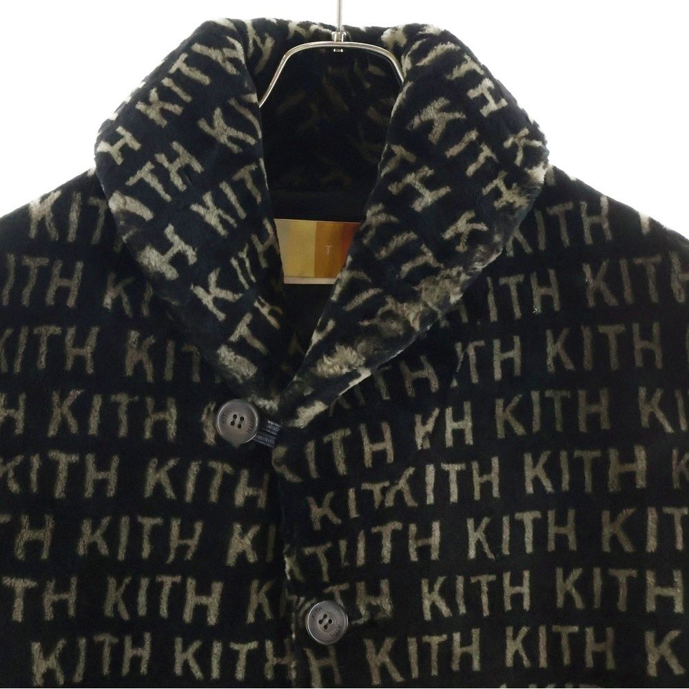KITH (キス) 22AW PRINTED SHEARLING SHORT BECKER COAT 総柄ロゴ