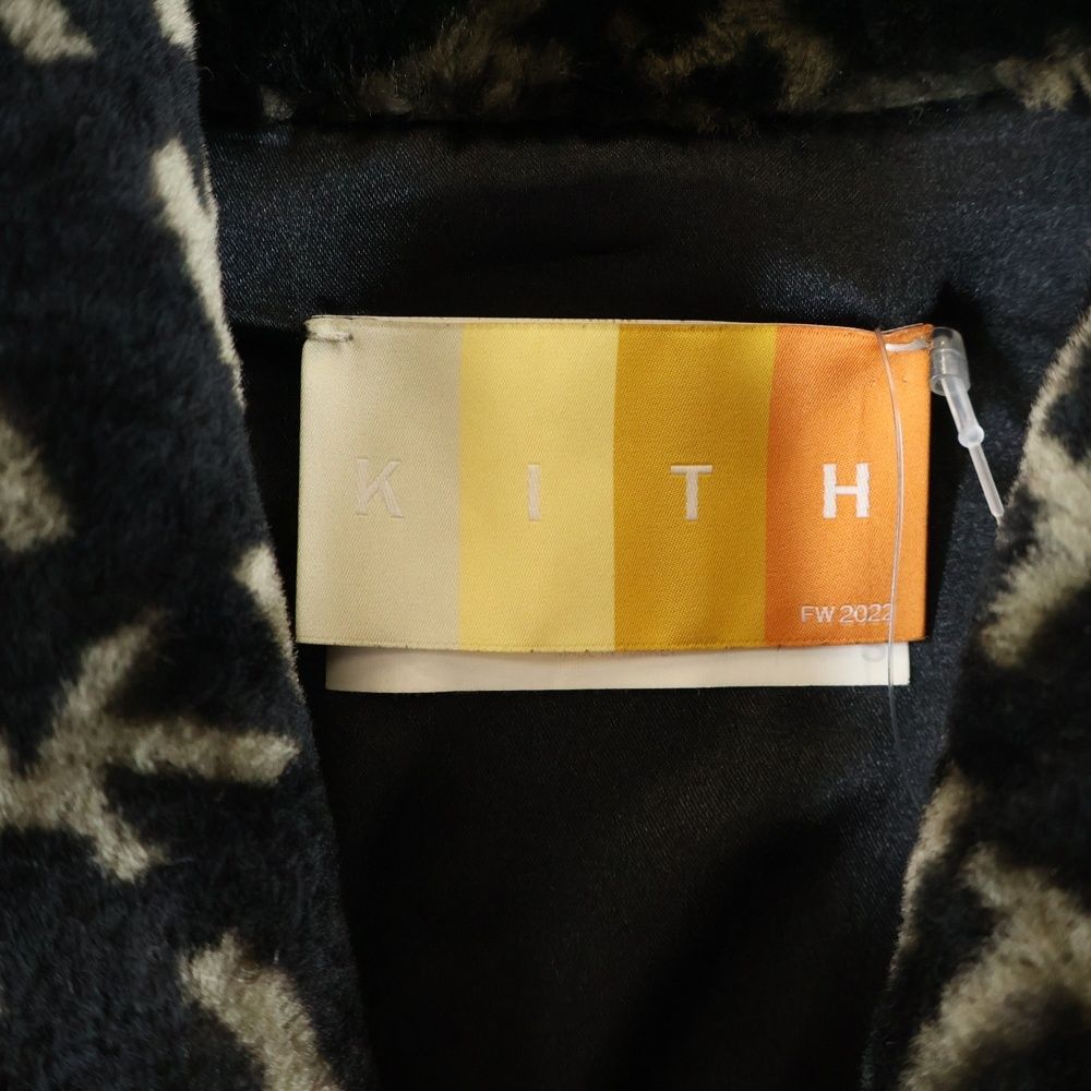 KITH (キス) 22AW PRINTED SHEARLING SHORT BECKER COAT 総柄ロゴ