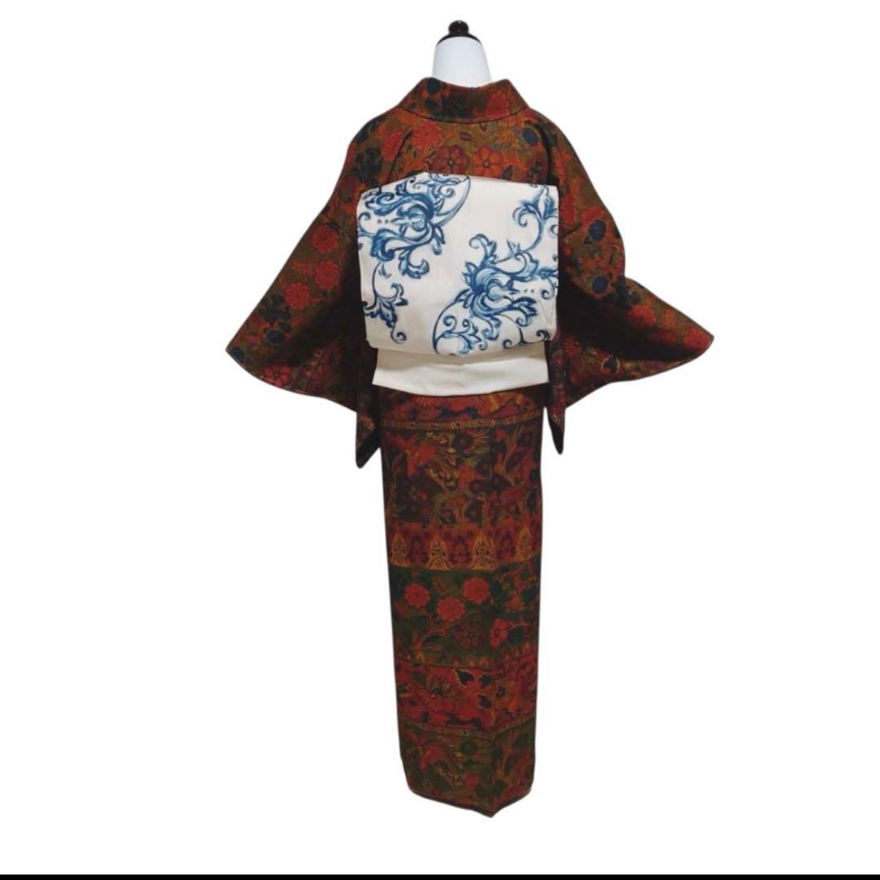 袷 正絹 縮緬 小紋 フルセット 4点 美品 153〜163 s〜M イ220 - メルカリ