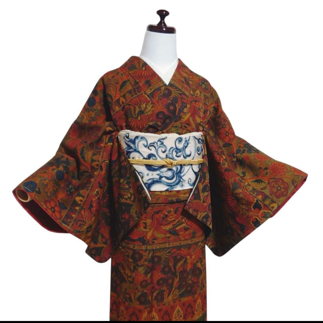 袷 正絹 縮緬 小紋 フルセット 4点 美品 153〜163 s〜M イ220 - メルカリ