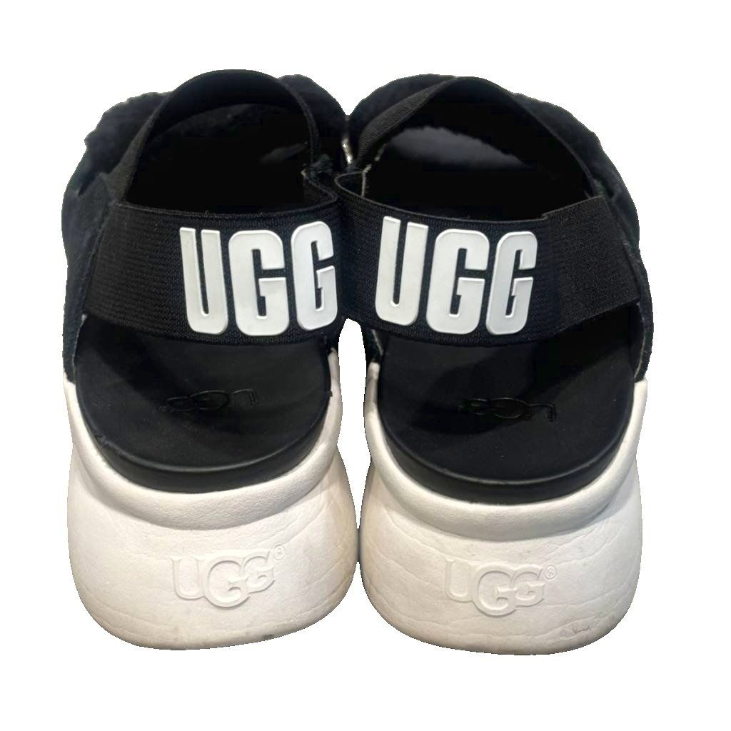 アグ UGG シルバーレイクサンダル 23.5㎝ 黒 ブラック 白 ホワイト