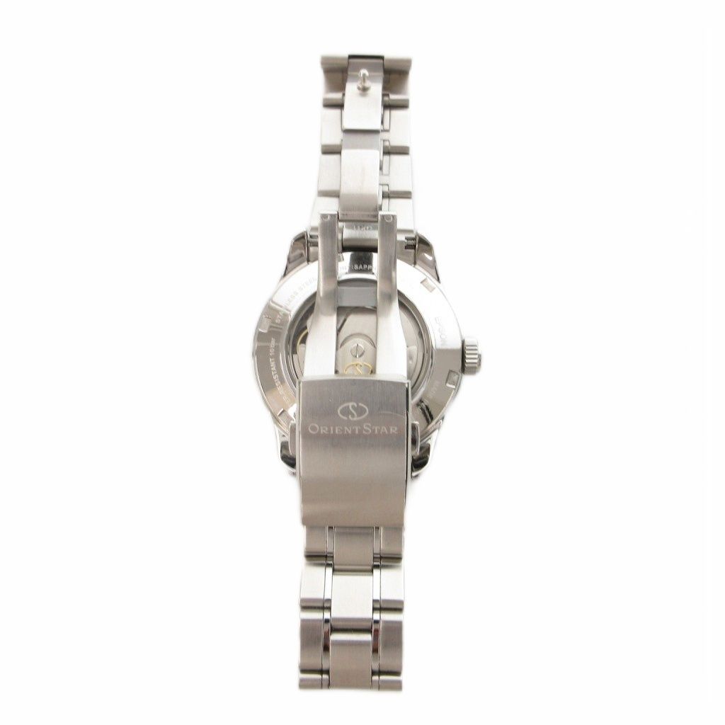  オリエントスター ORIENT STAR 腕時計 オートマティック 自動巻 セミスケルトン 青文字盤 シルバーカラー RE-AT0001L00B |UO 細見え 自動巻き時計 腕時計(アナログ)