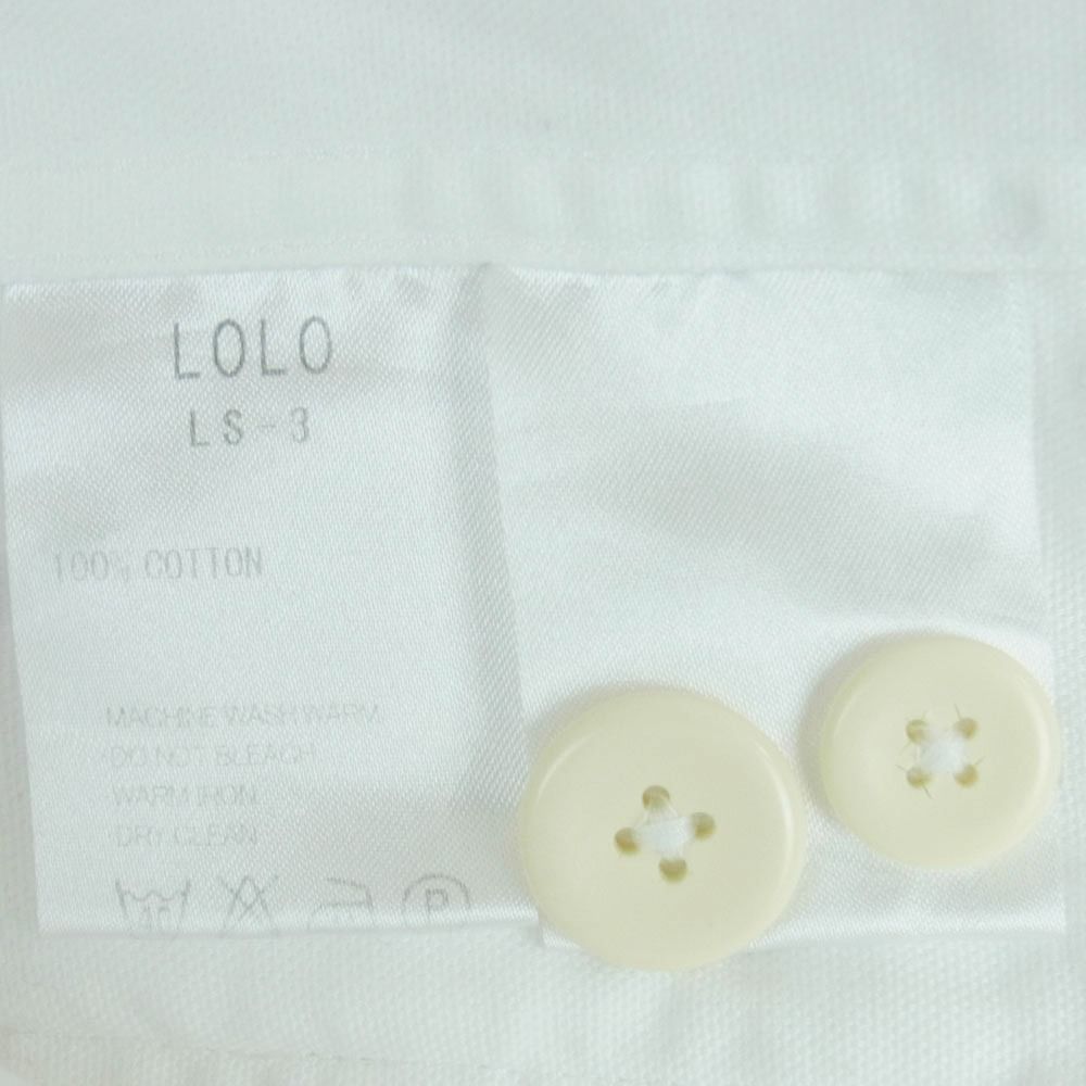 ロロ LOLO LS-3 オックス プルオーバー 長袖 シャツ 日本製 ホワイト系