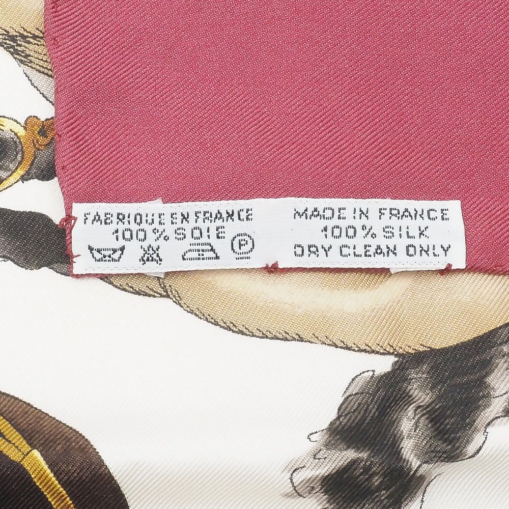 返品OK】エルメス カレ90 スカーフ 約90×90cm REPRISE 乗馬風景 シルク