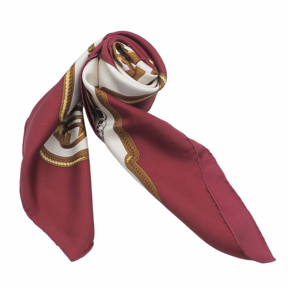 返品OK】エルメス カレ90 スカーフ 約90×90cm REPRISE 乗馬風景 シルク