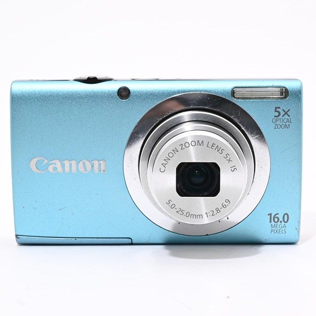 並品＞ Canon PowerShot A2400 IS ブルー｜1600万画素｜光学5倍ズーム