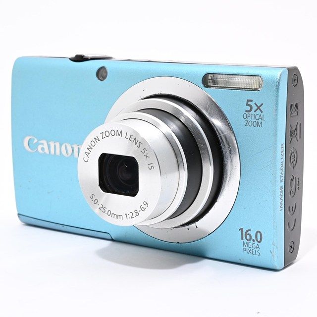 並品＞ Canon PowerShot A2400 IS ブルー｜1600万画素｜光学5倍ズーム