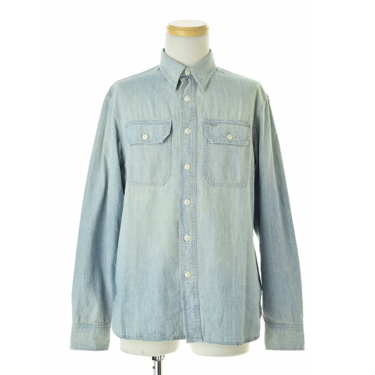 ダブルアールエル) RRL コットン リネン シャンブレー シャツ 半袖