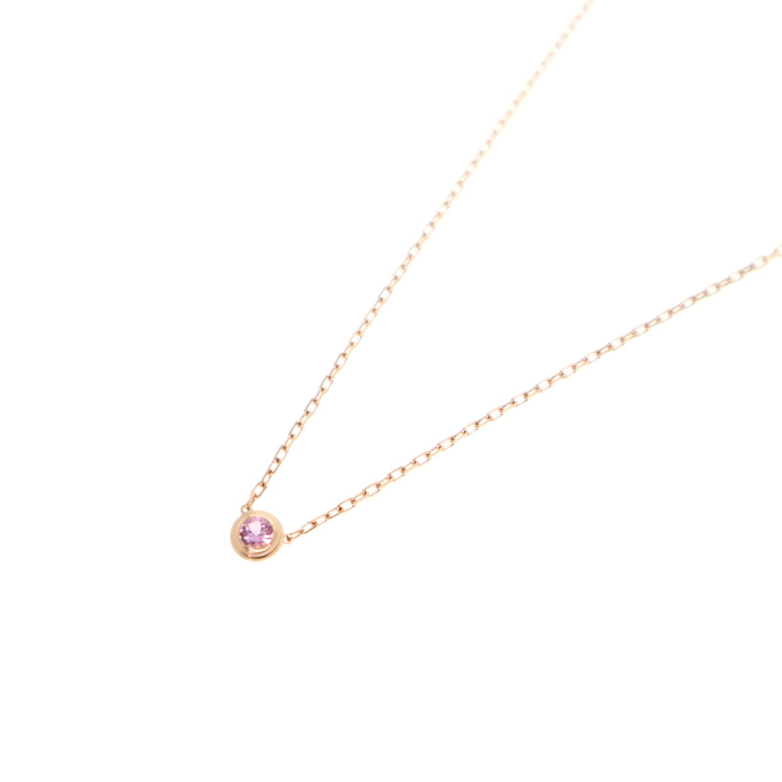 中古】Cartier カルティエ ダムール サファイア ネックレス K18PG 約 