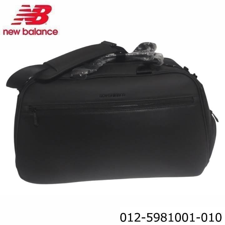 ニューバランス new balance 012-5981001 マット合皮 ロゴ ボストンバッグ シューズインポケット付 2026 010 ブラック