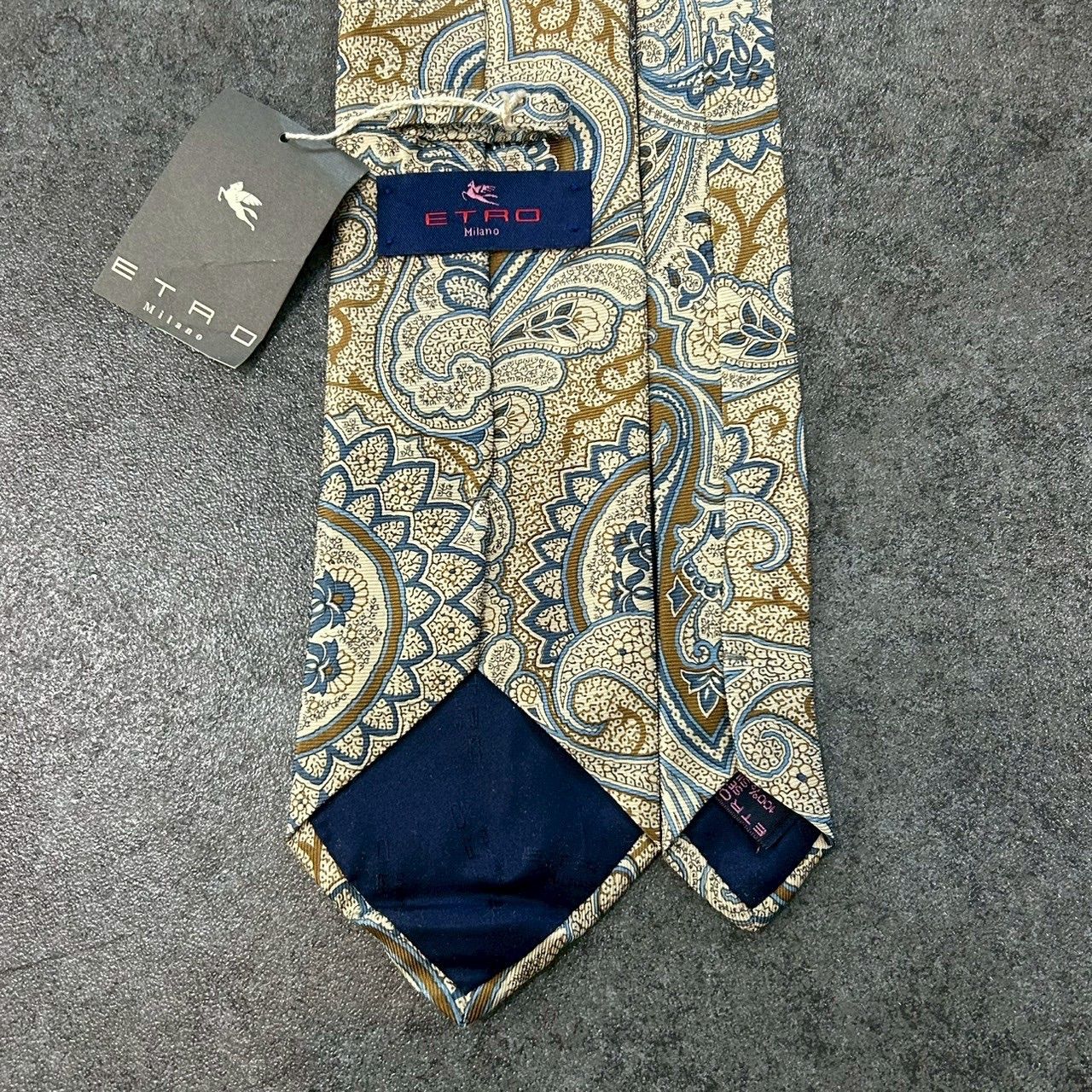 新品 未使用 イタリア製 ETRO Milano Paisley Silk Tie エトロ シルク