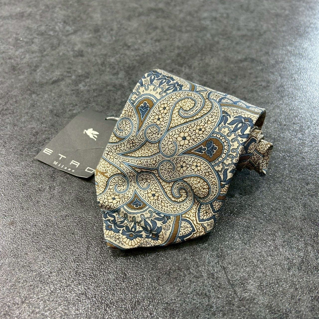 新品 未使用 イタリア製 ETRO Milano Paisley Silk Tie エトロ シルク