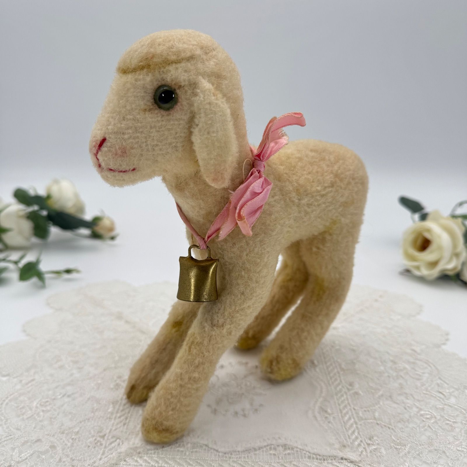 Steiff シュタイフ Lamby 22cm ヒツジのランビ　ビンテージ 送料無料☆シュタイフ☆Lamby 22cm☆ヒツジのランビー/ひつじ/羊/ラム