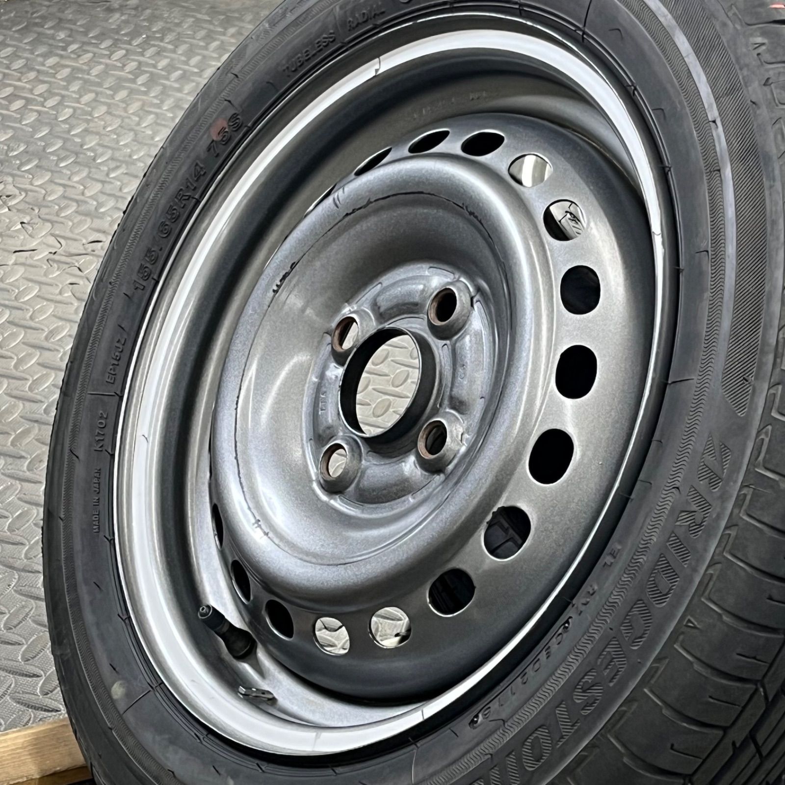 ホンダ ホイール ブリヂストン エコピア 155/65R14 14インチ 4穴