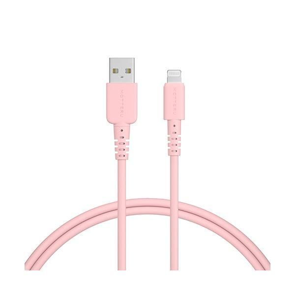 （まとめ） オウルテックMOTTERU A to Lightning シリコンケーブル シェルピンク 1m MOT-SCBALG100-PK 1本 〔×3セット〕