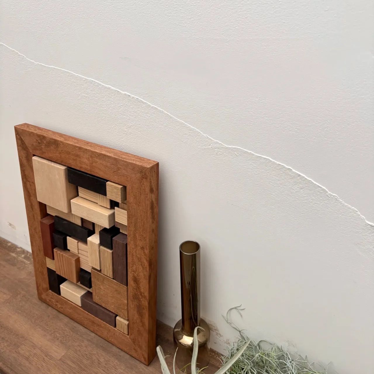 立体ウッドアート 02 ブラウン ｜壁掛け 木製インテリア ハンドメイド