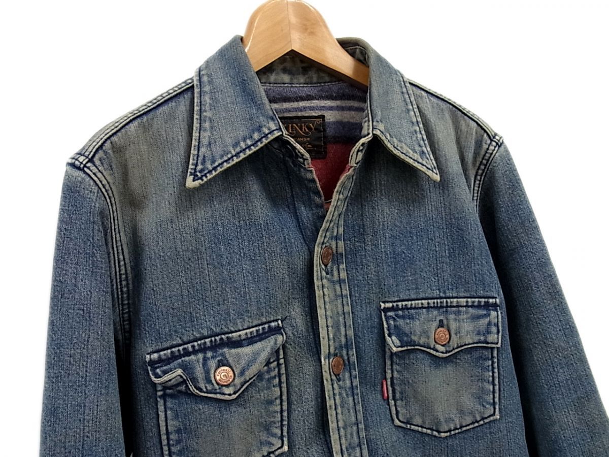 90年代◇HYSTERIC GLAMOUR KINKY JEANS ユーズド加工 デニム シャツ