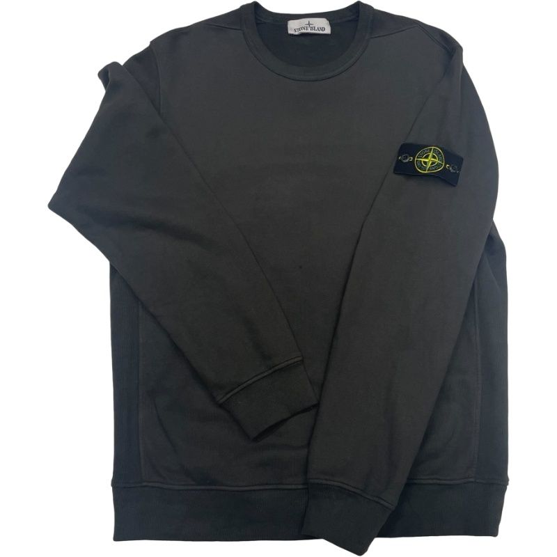 ストーンアイランド クルーネックスウェット ワッペン ブラック