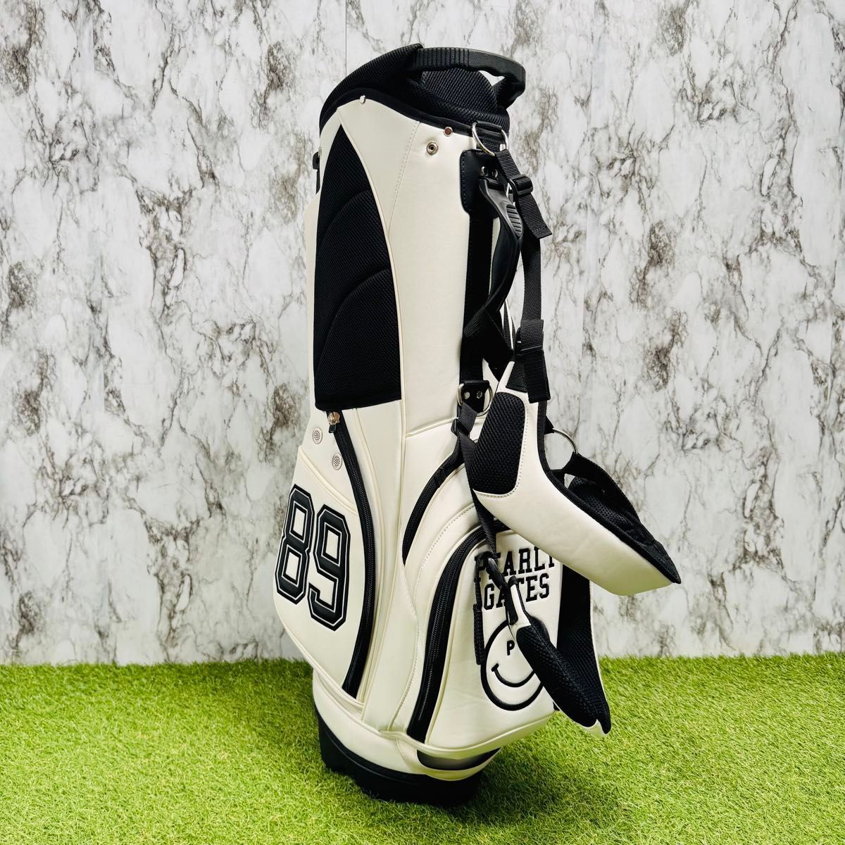  大人気モデル HC付き パーリーゲイツ スタンド式 キャディバッグ ホワイト ゴルフトーナメント用品 ゴルフバッグ キャディバッグ ゴルフ