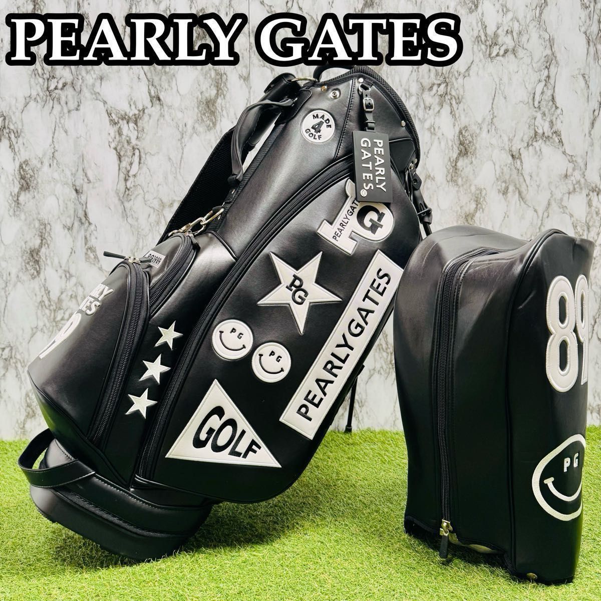 PEARLY GATES ゴルフバッグ スタンド付き【ブラック】 パーリーゲイツ