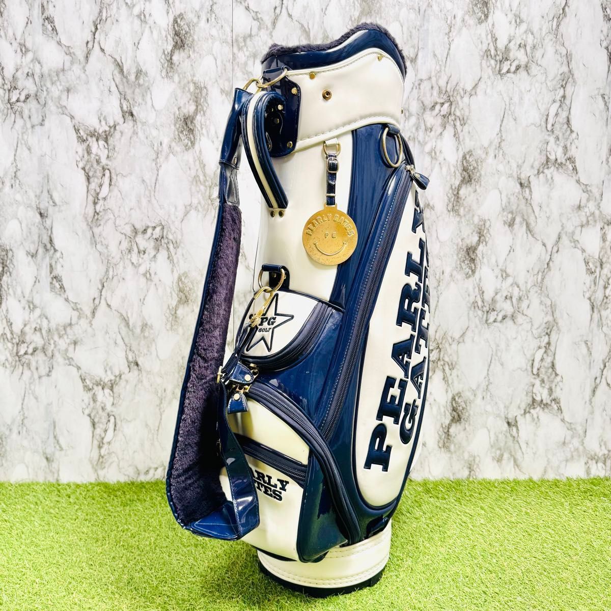 良品】大人気モデル パーリーゲイツ カート式 キャディバッグ エナメル