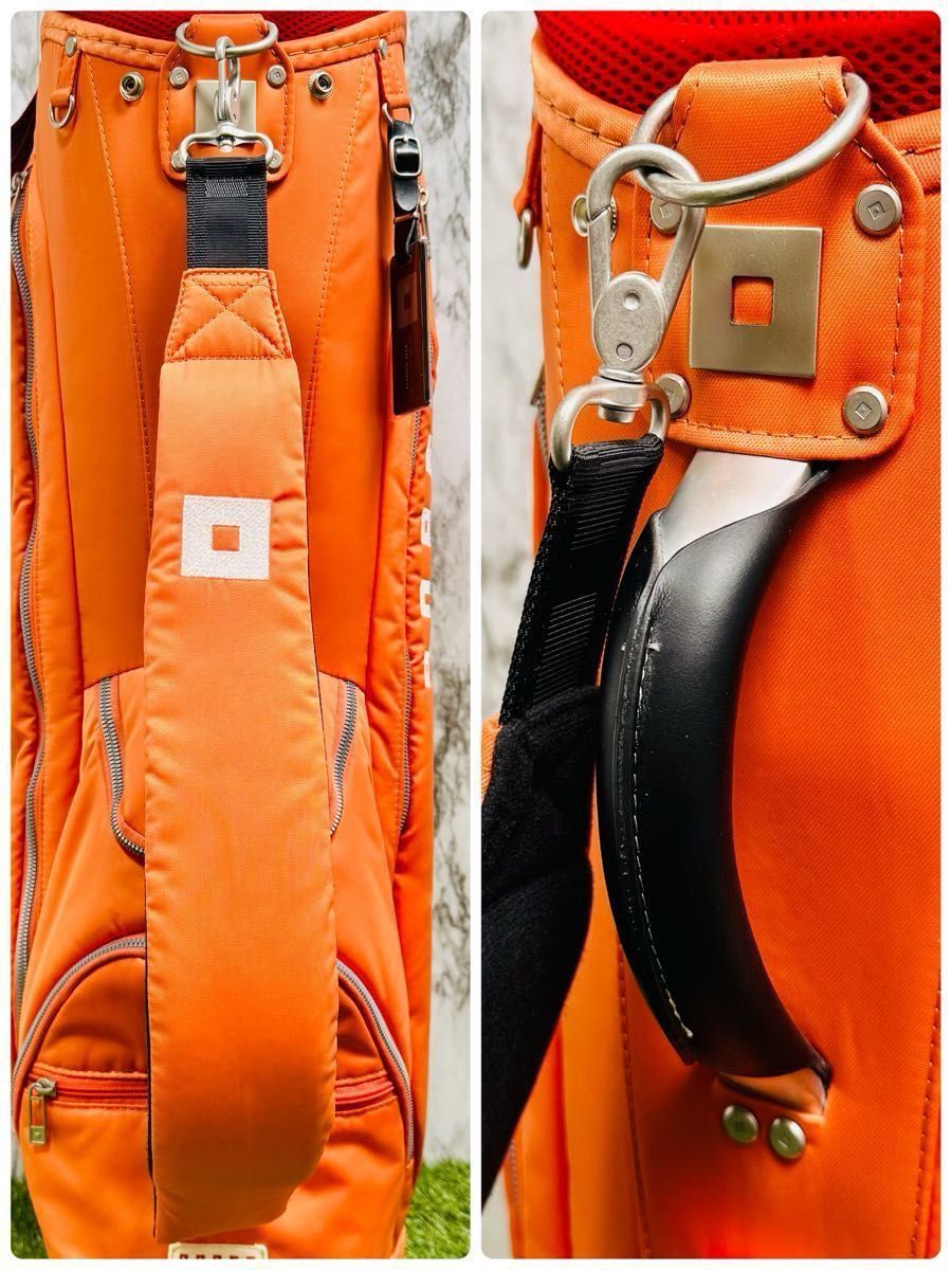 良品】グローブライド オノフ カート式 キャディバッグ オレンジ