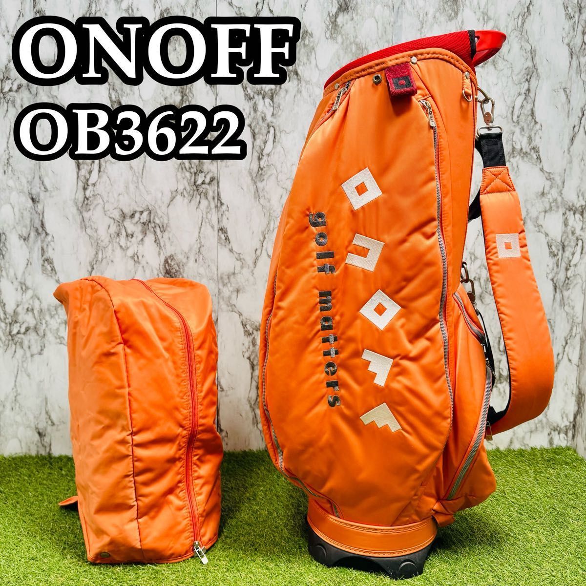 良品】グローブライド オノフ カート式 キャディバッグ オレンジ