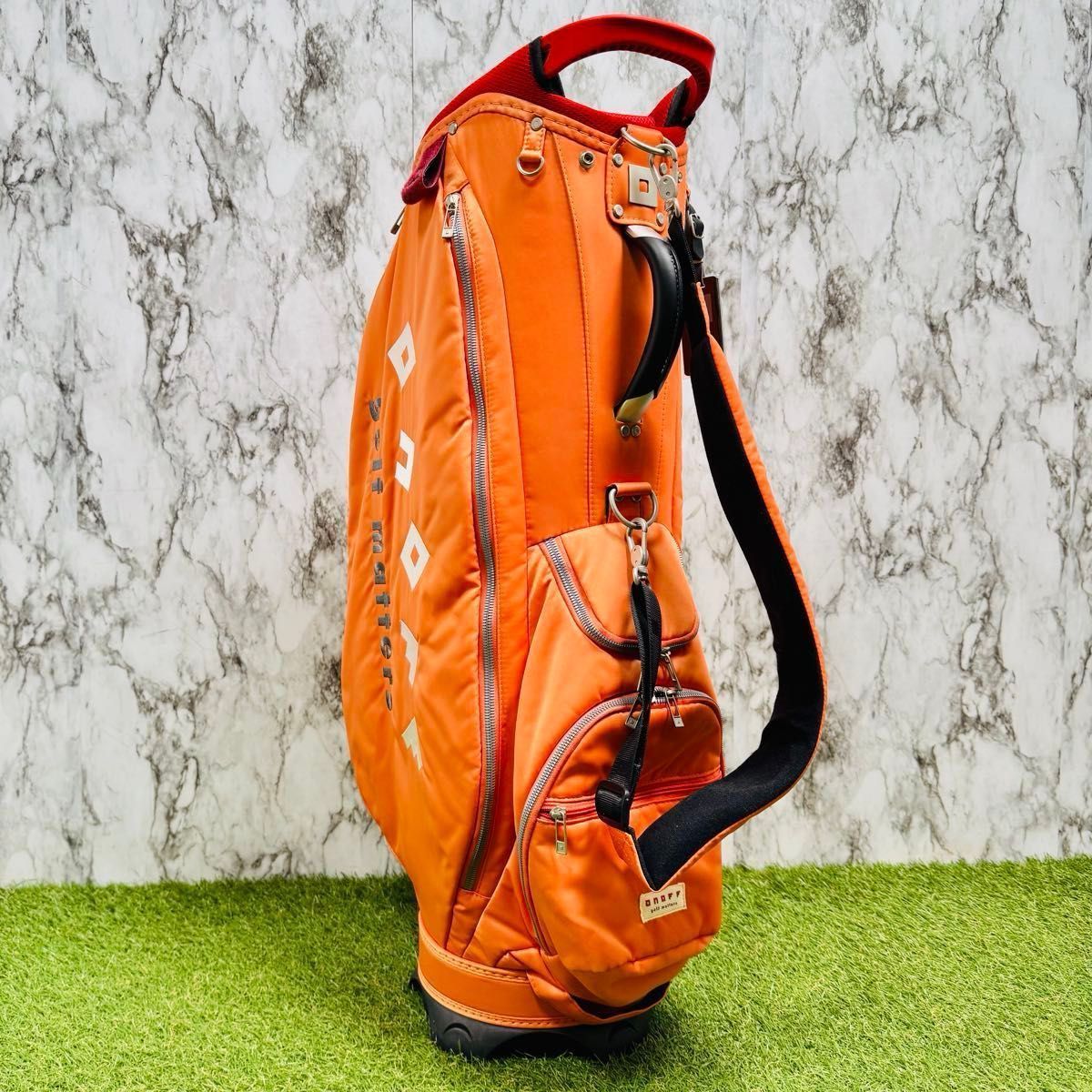 良品】グローブライド オノフ カート式 キャディバッグ オレンジ