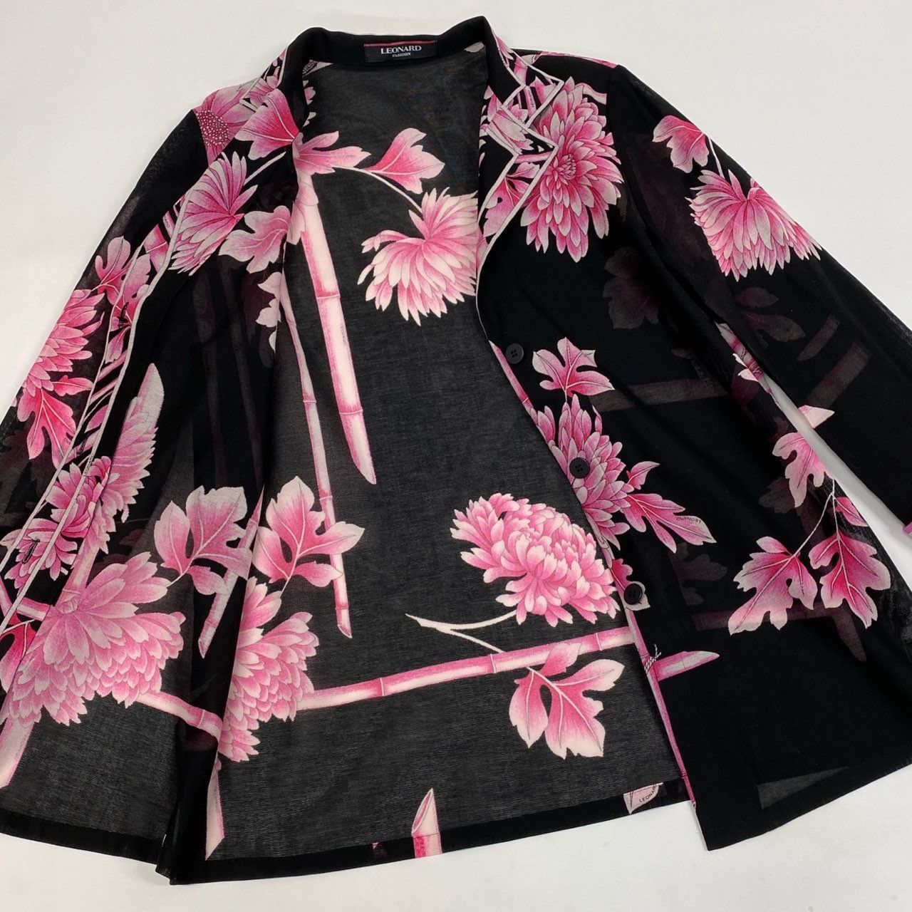 59b22 【美品】 LEONARD FASHION レオナール シアージャケット シャツ