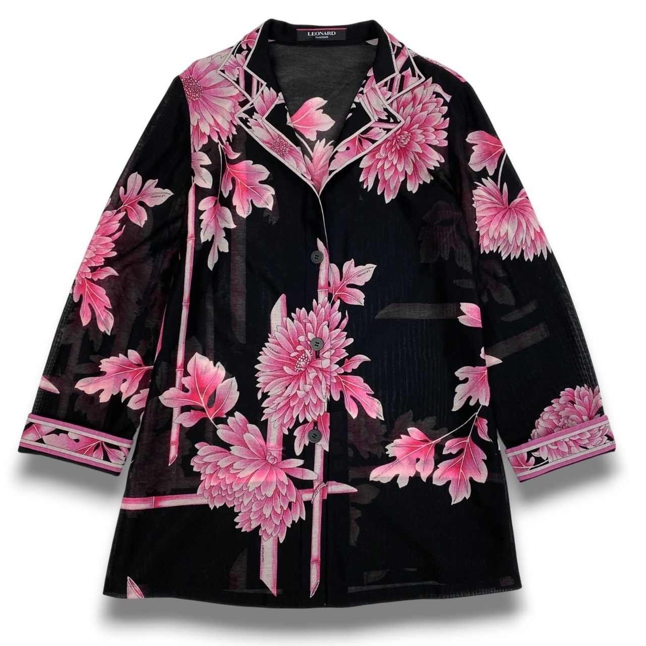 59b22 【美品】 LEONARD FASHION レオナール シアージャケット シャツ