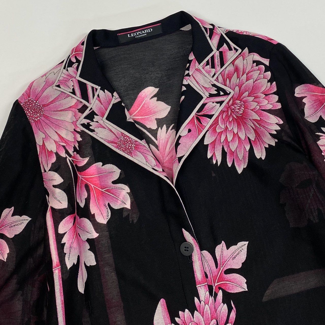 59b22 【美品】 LEONARD FASHION レオナール シアージャケット シャツ