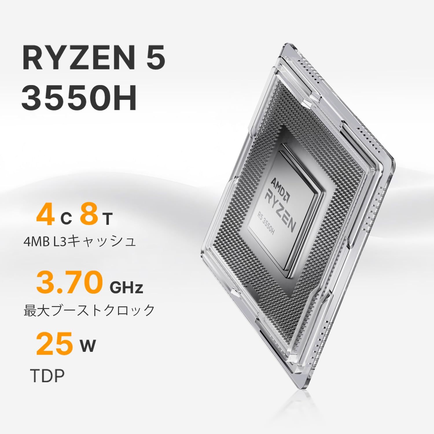 ORIGIMAGIC ミニpc Ryzen 5 3550H mini pc DDR4 16GB+512G SSD 4コア/8 