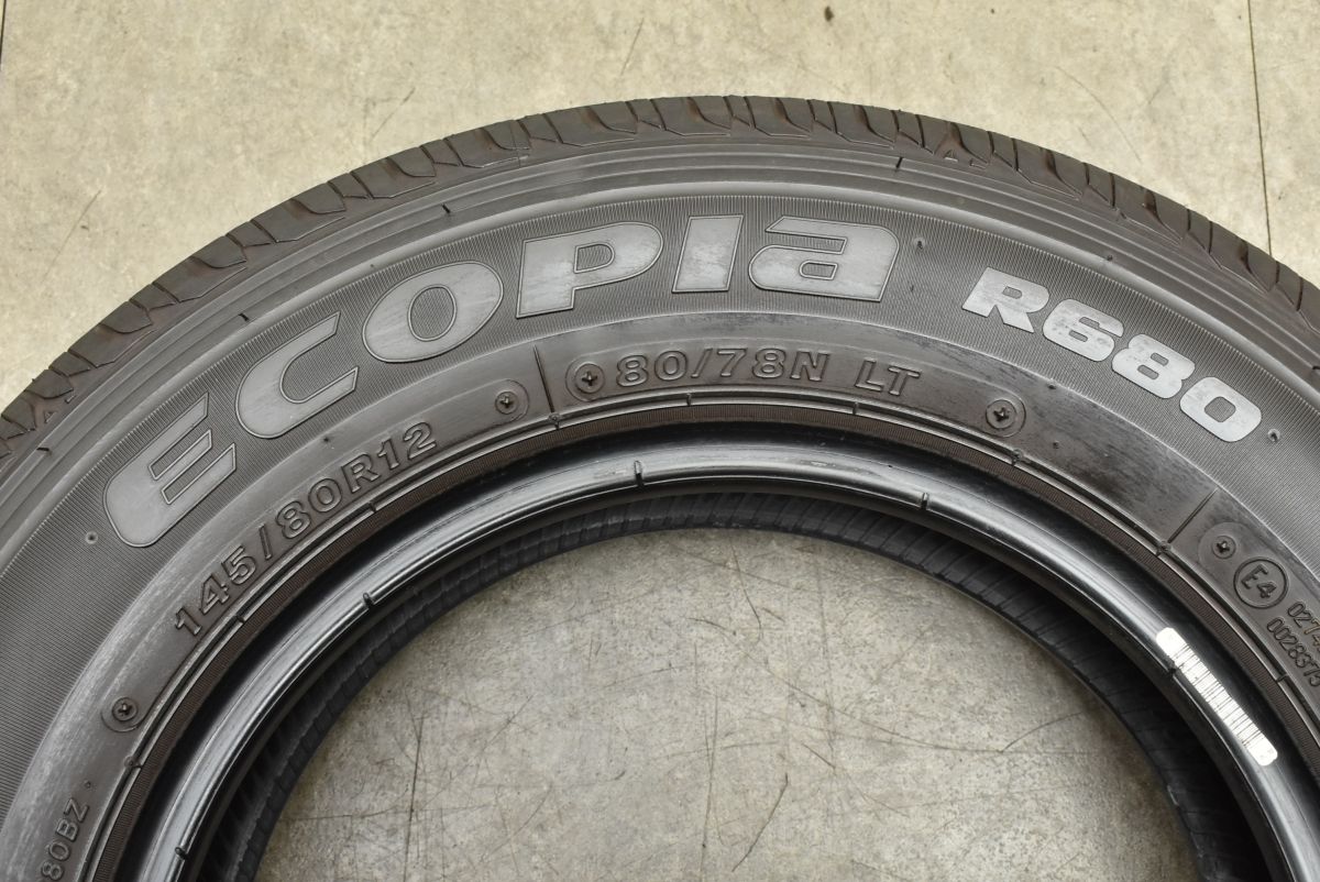 送料無料！2021年ブリヂストン　エコピアR680 145/80R12 軽自動車 交換用に】ブリヂストン エコピア R680 145/80R12 LT 4本セット