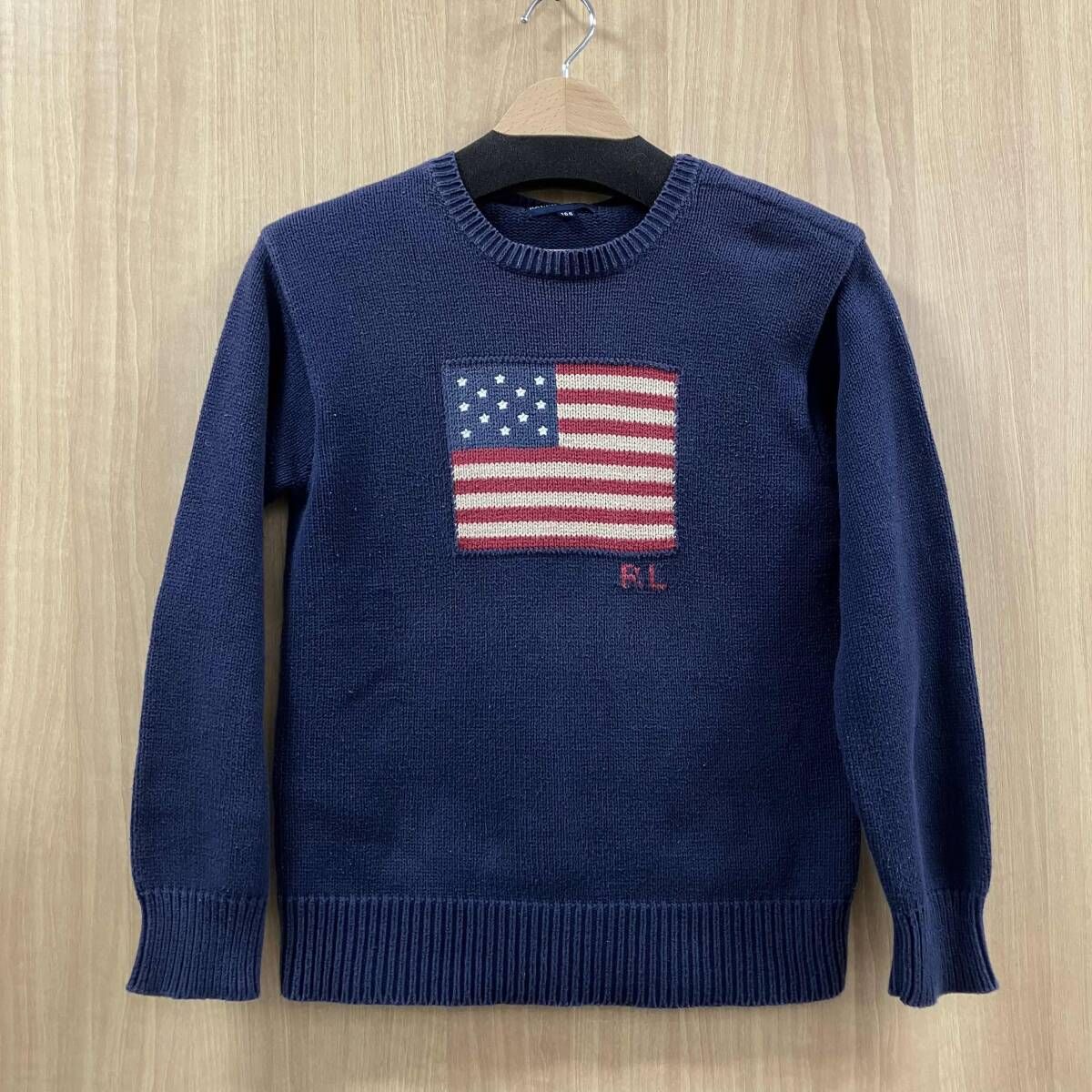 RALPH LAUREN アイコニック フラッグ セーター 星条旗 ネイビー