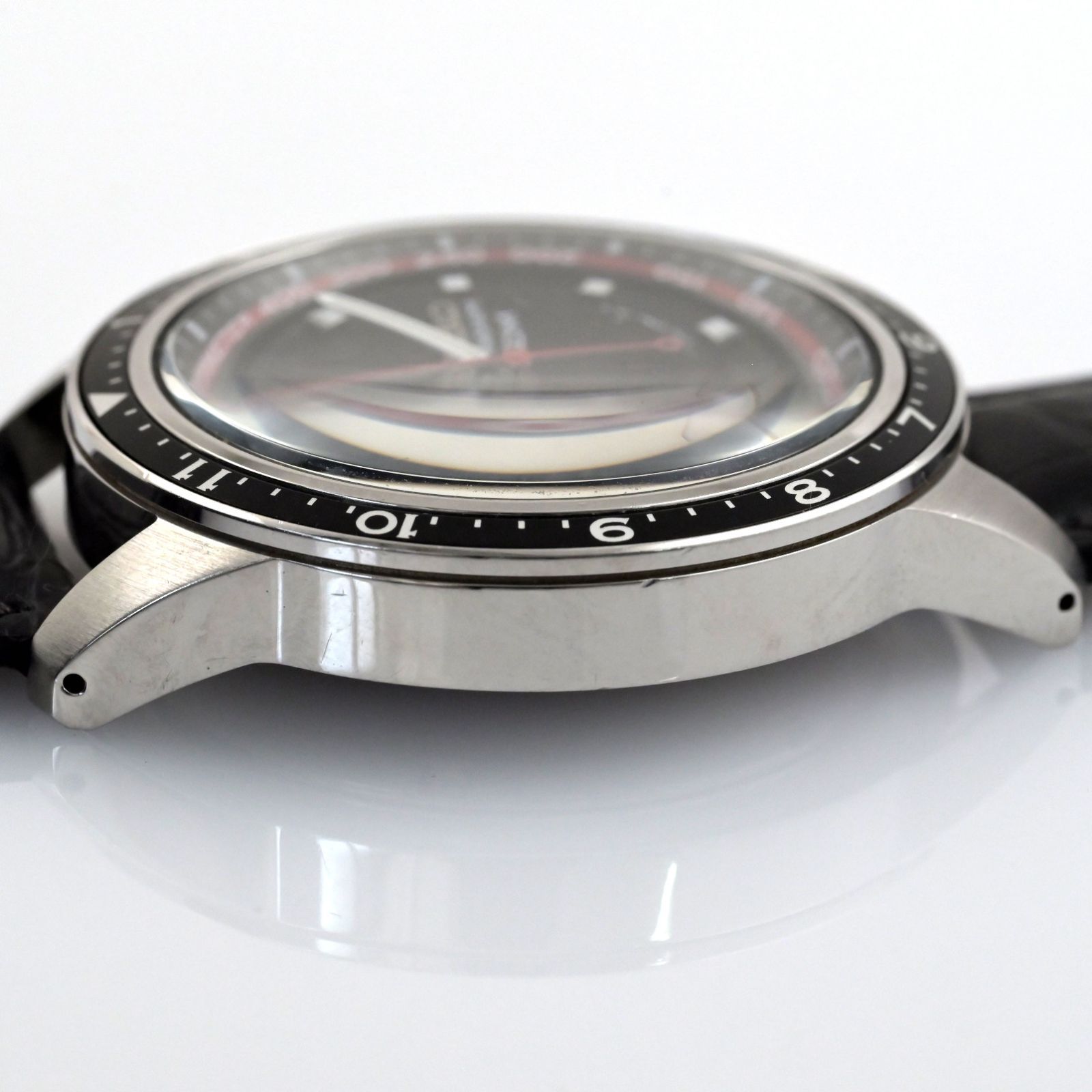セイコー メンズ クォーツ クロノグラフ 43mm ブラック文字盤 