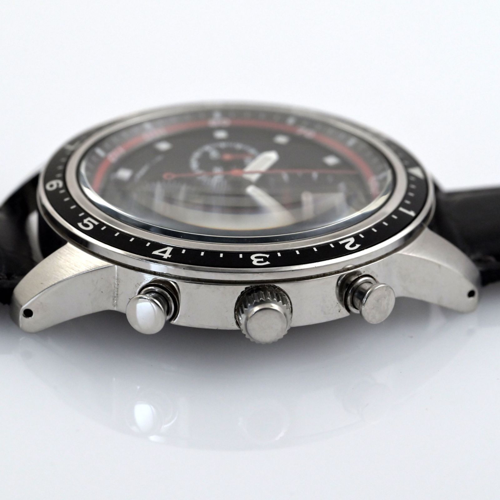 セイコー メンズ クォーツ クロノグラフ 43mm ブラック文字盤 