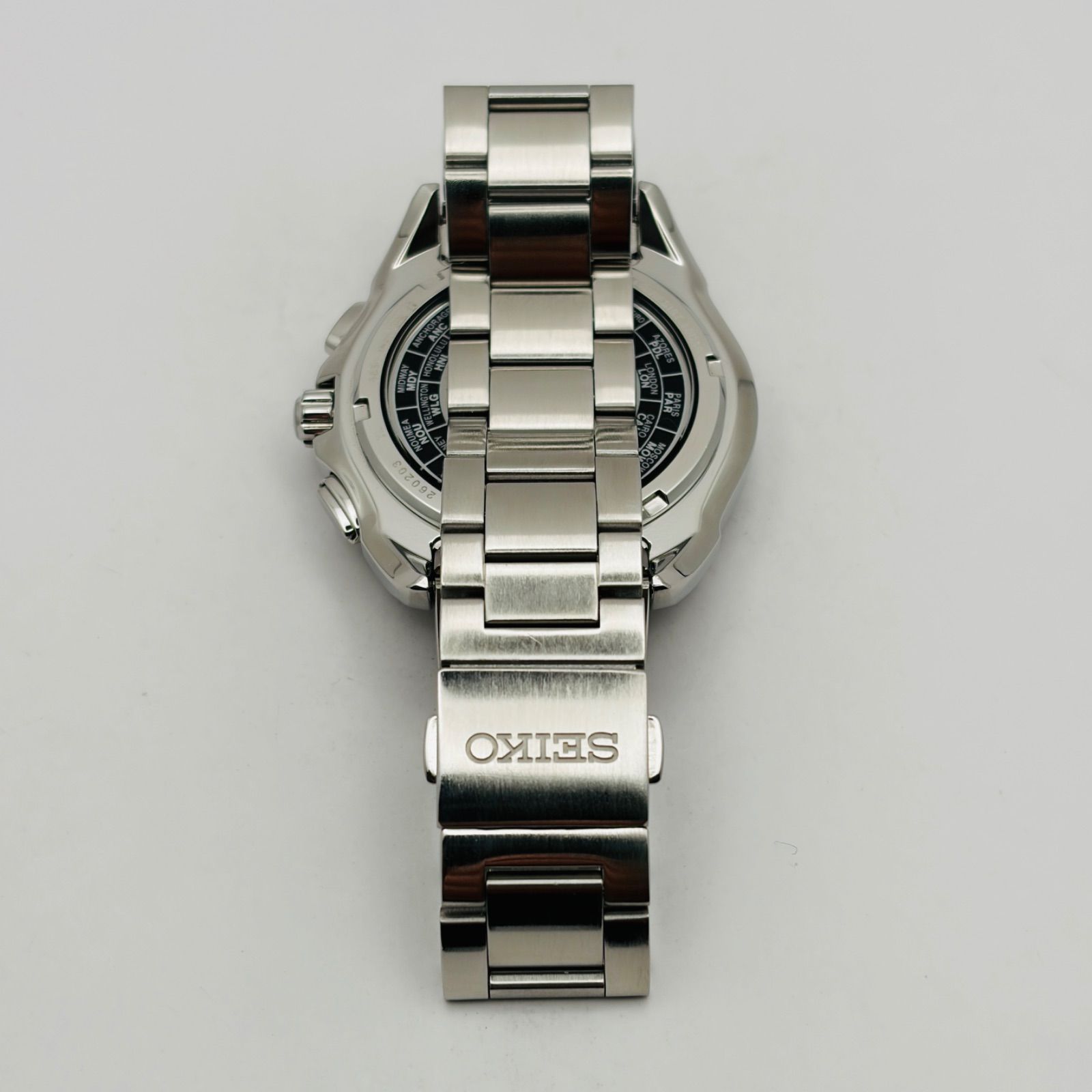 T796 (T796)美品 正常稼動 SEIKO セイコー 電波ソーラー BRIGHTZ ブライツ World Time ワールドタイム Dual ...
