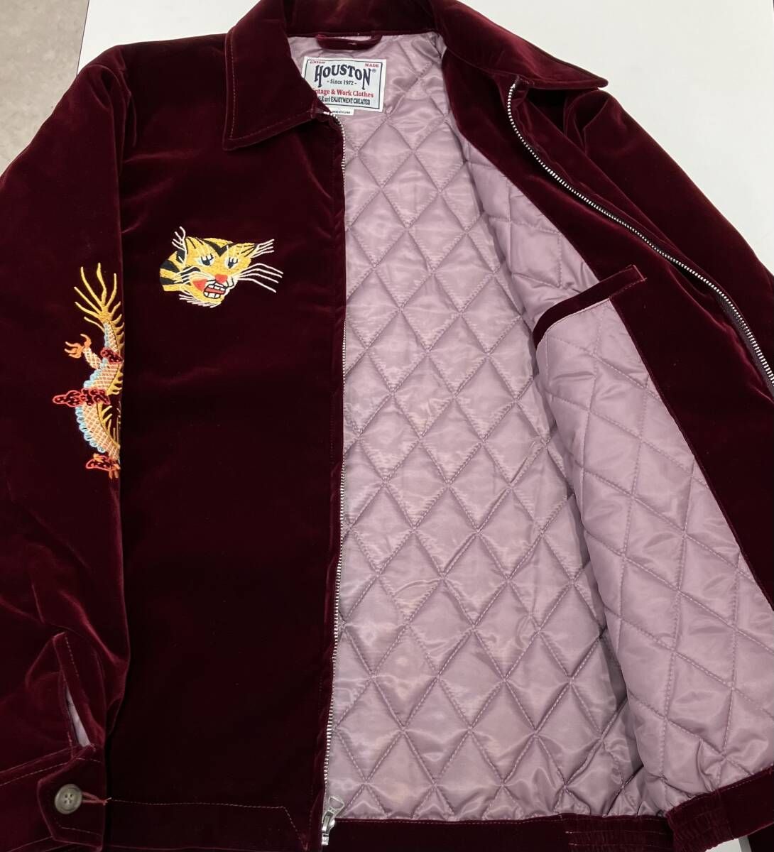 HOUSTON ヒューストン 別珍ベトナムジャケット MAP 51382 ベロア 刺繍