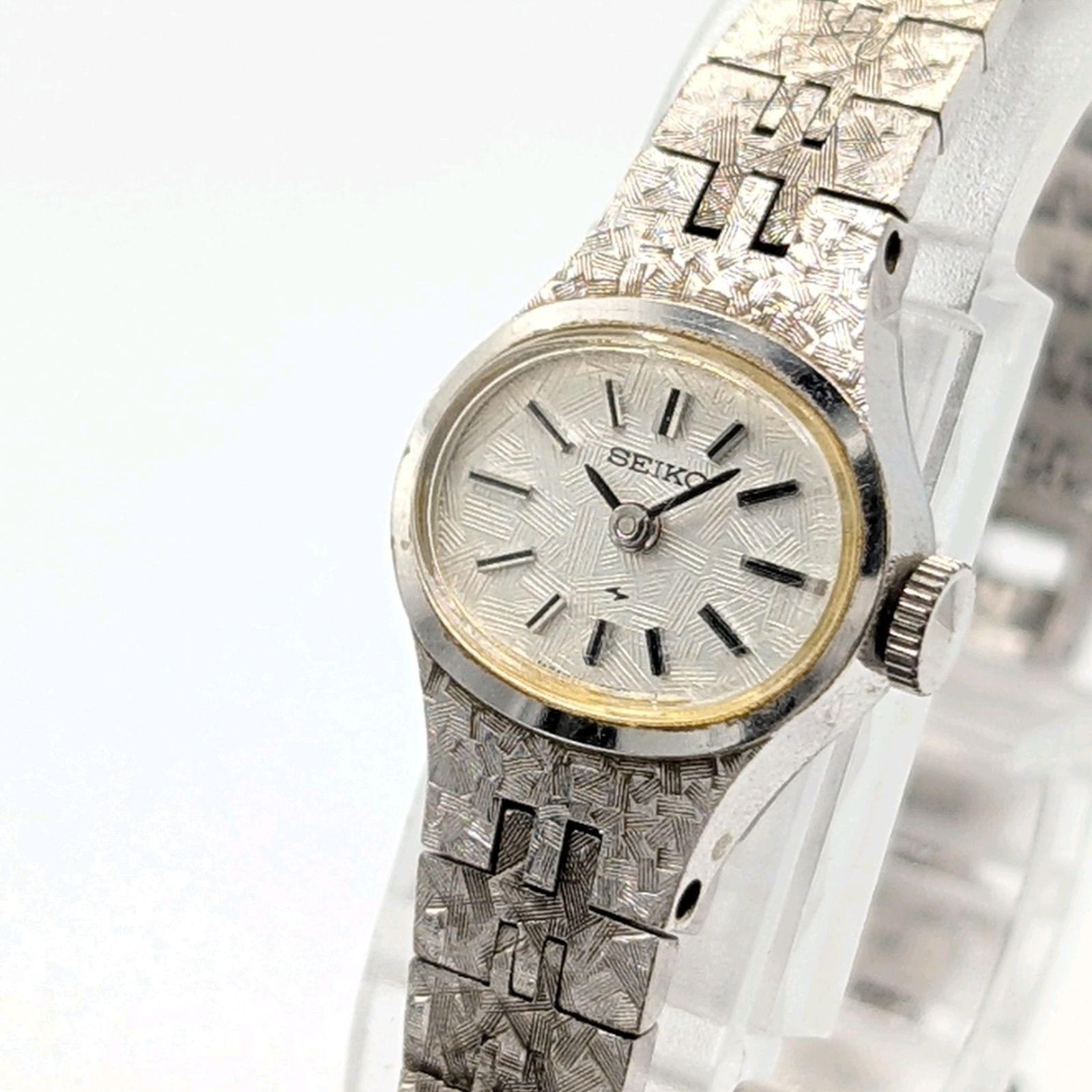 SEIKO Watch Hand-Winding Ladies Round Silver Y2K 00S Vintage 
