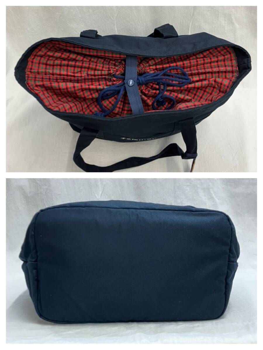 familiar ファミリア マザーズバッグ ネイビー 紺 綿 ファミリア