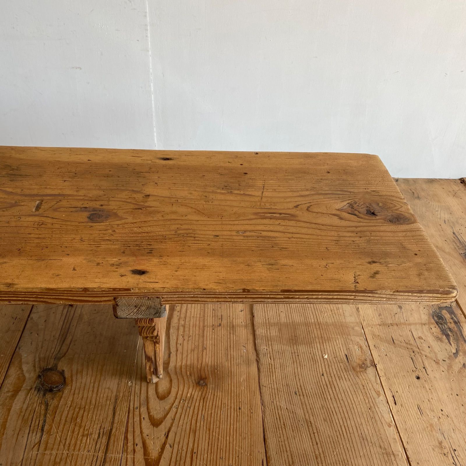 アンティーク 展示台 テーブル 机 一枚板 無垢材 Y643 - メルカリ