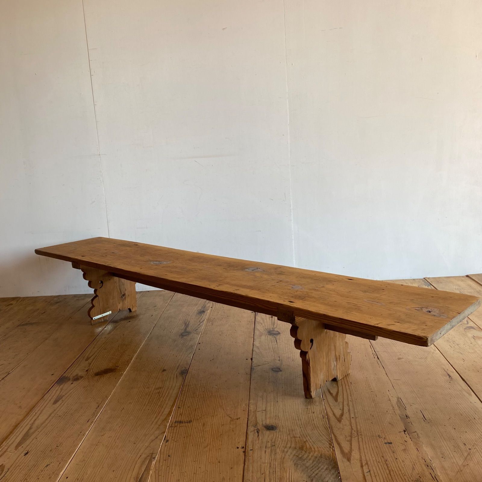 アンティーク 展示台 テーブル 机 一枚板 無垢材 Y643 - メルカリ