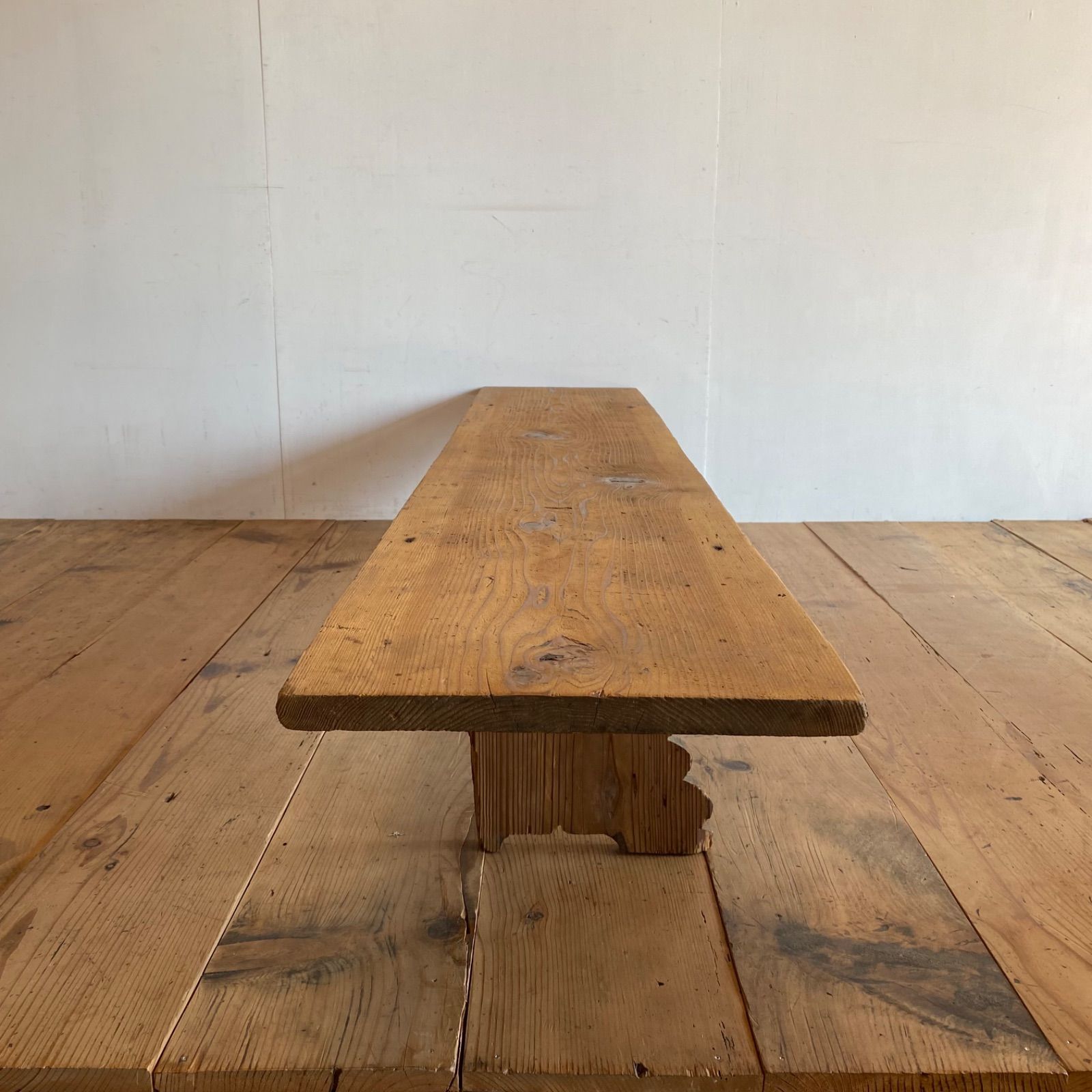 アンティーク 展示台 テーブル 机 一枚板 無垢材 Y653 - メルカリ